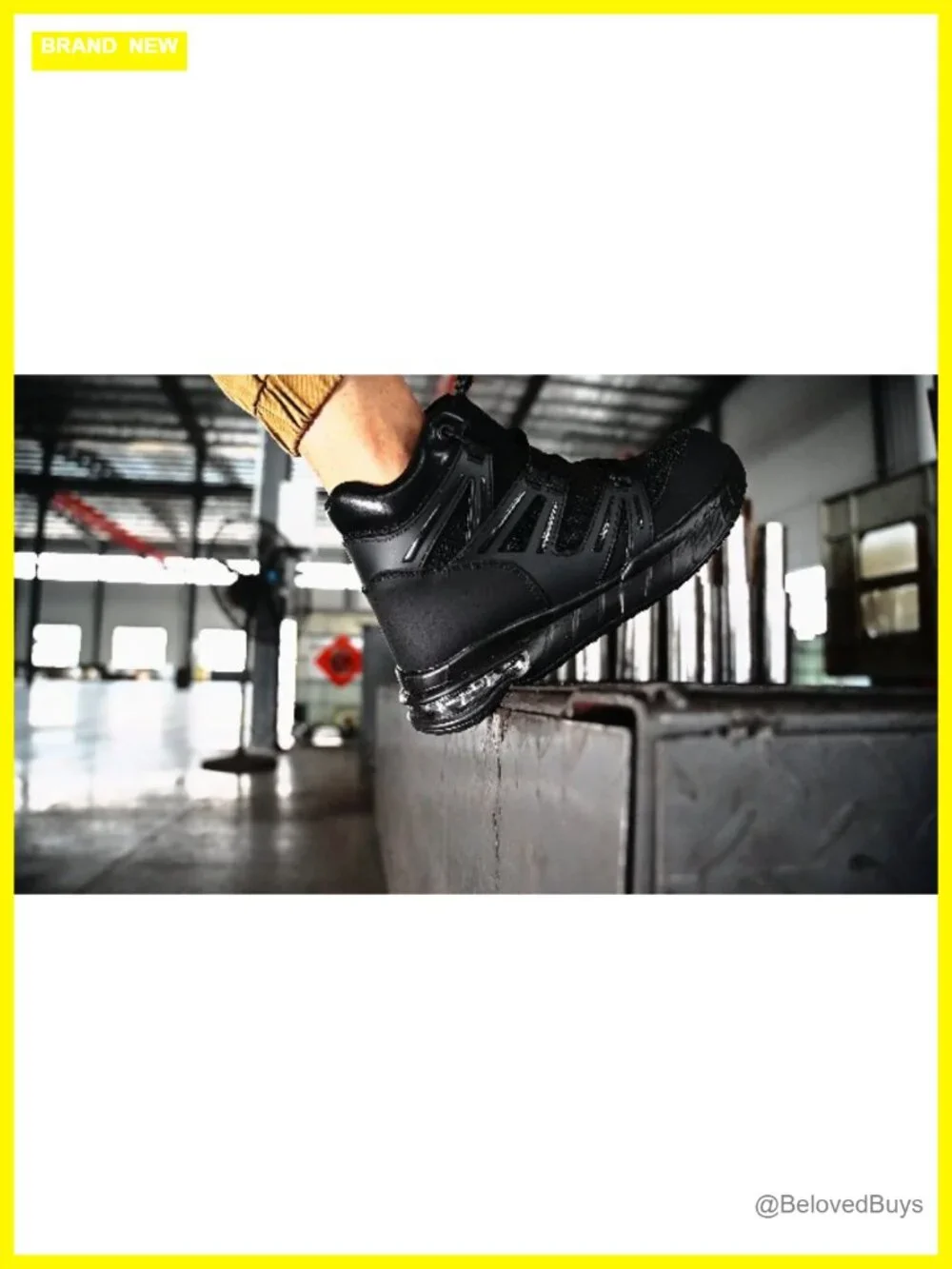 Steel Toe Safety Shoes Puncture Proof Kevlar Midsole Lightweight Work Sneakers